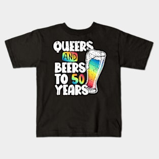 Queers and beers to my 50 years Kids T-Shirt